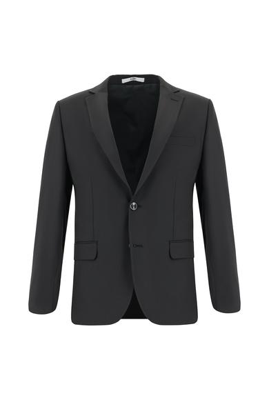Erkek Giyim - SİYAH 48 Beden Süper Slim Fit Klasik Takım Elbise