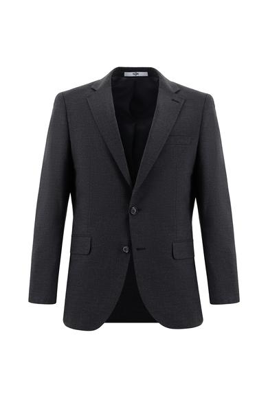 Erkek Giyim - KOYU FÜME 44 Beden Süper Slim Fit Klasik Takım Elbise