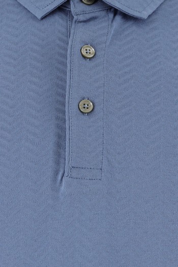 Polo Yaka Regular Fit Desenli Nakışlı Merserize Pamuk Tişört