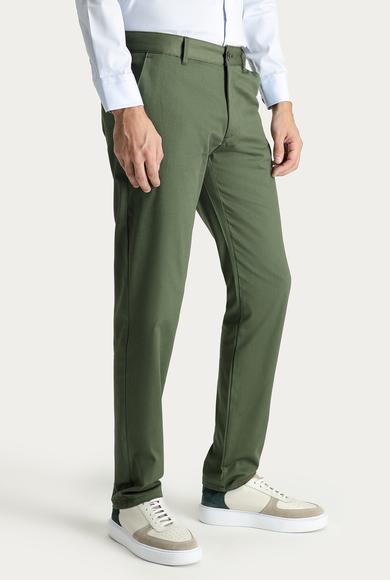 Erkek Giyim - ORMAN YEŞİLİ 56 Beden Regular Fit Likralı Kanvas / Chino Pantolon