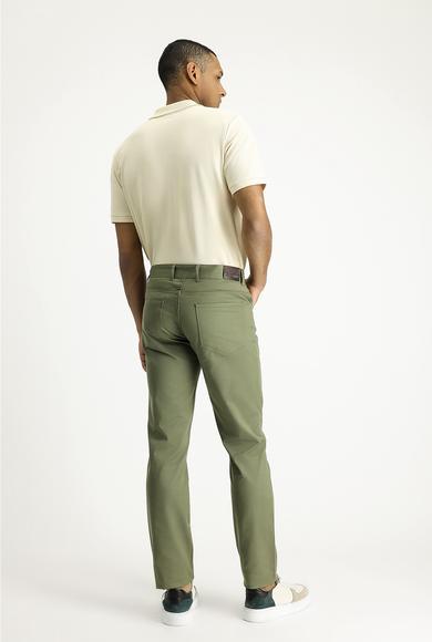 Erkek Giyim - ORTA HAKİ 62 Beden Slim Fit Dar Kesim Likralı Kanvas / Chino Pantolon