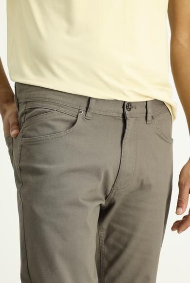Erkek Giyim - ORTA VİZON 46 Beden Slim Fit Dar Kesim Likralı Kanvas / Chino Pantolon