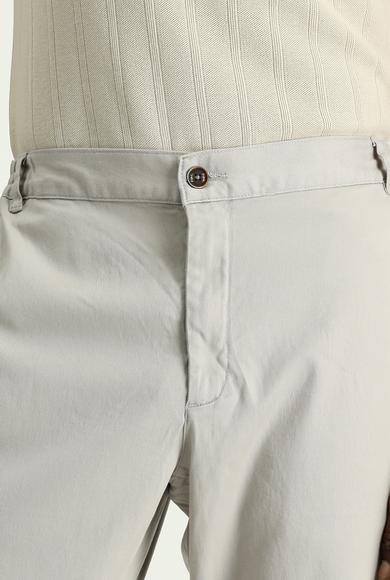 Erkek Giyim - AÇIK VİZON 54 Beden Slim Fit Dar Kesim Beli Lastikli Likralı Pantolon