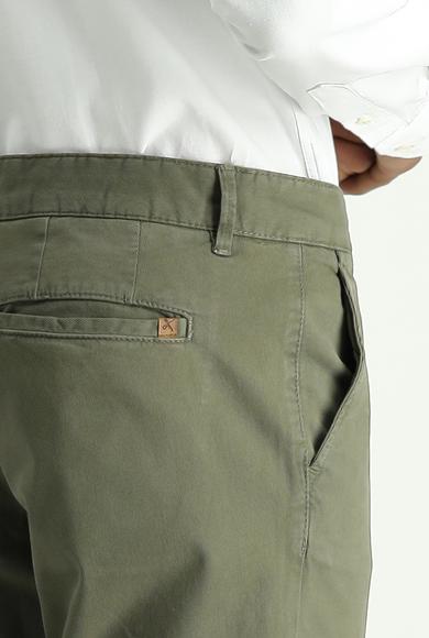 Erkek Giyim - AÇIK HAKİ 56 Beden Regular Fit Likralı Kanvas/ Chino Pantolon