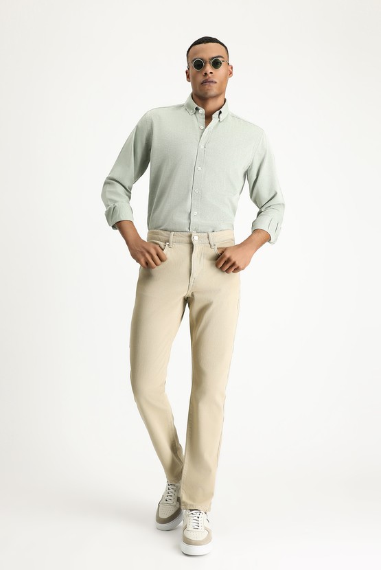Erkek Giyim - Regular Fit Denim Pamuk Pantolon
