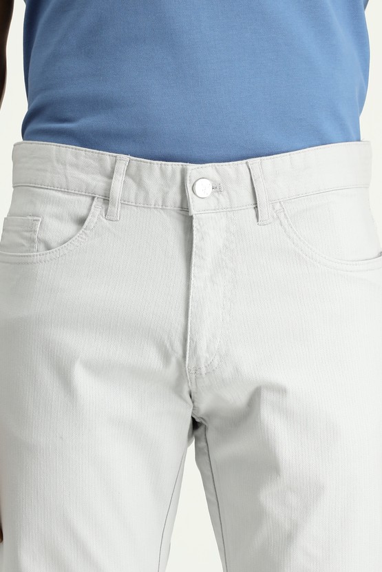 Erkek Giyim - Slim Fit Dar Kesim Likralı Kanvas / Chino Pantolon