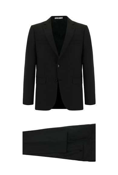 Erkek Giyim - SİYAH 48 Beden Super Slim Fit Ekstra Dar Kesim Klasik Takım Elbise