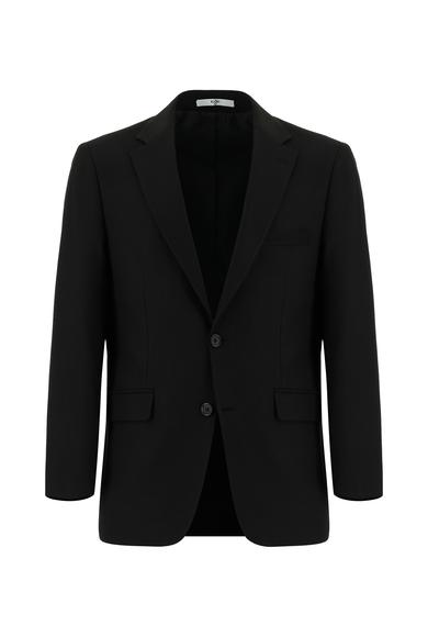 Erkek Giyim - SİYAH 50 Beden Klasik Desenli Ceket