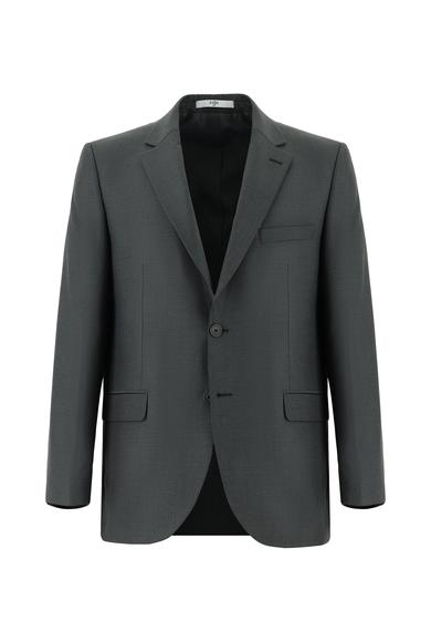 Erkek Giyim - ORTA FÜME 52 Beden Klasik Takım Elbise