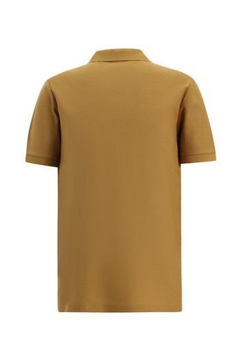 Slim Fit Dar Kesim Desenli Nakışlı Merserize Pamuk Polo Yaka Tişört