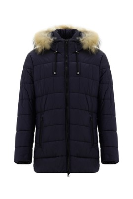 Slim Fit Dar Kesim Kapüşonlu Spor Kaban