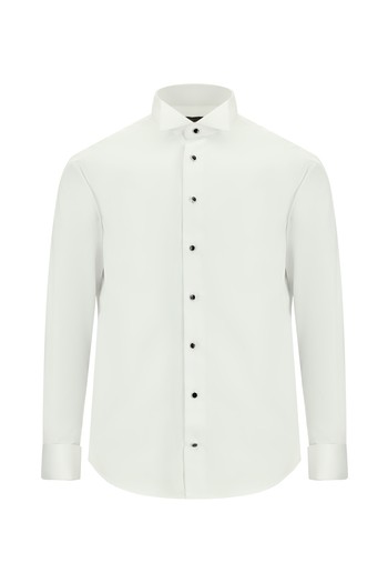 Ata Yaka Slim Fit Dar Kesim Non Iron Pamuk Gömlek