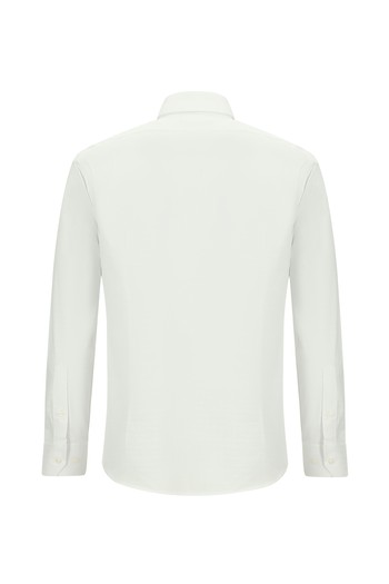 Uzun Kol Slim Fit Dar Kesim Desenli Pamuk Gömlek