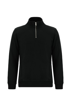 Bato Yaka Regular Fit Pamuklu Fermuarlı Sweatshirt
