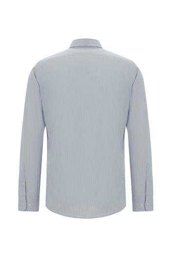 Uzun Kol Slim Fit Dar Kesim Klasik Desenli Pamuk Gömlek
