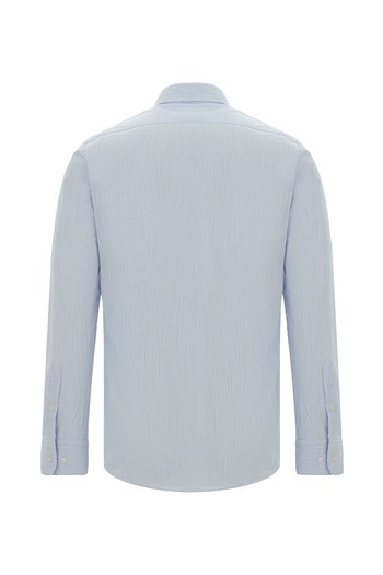 Uzun Kol Slim Fit Dar Kesim Klasik Desenli Pamuk Gömlek