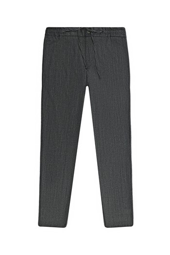 Super Slim Fit Ekstra Dar Kesim Yünlü Beli Lastikli İpli Pantolon
