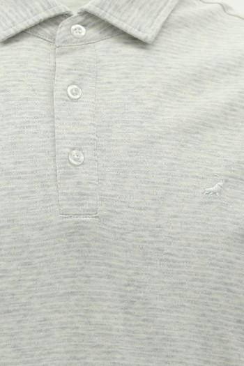 Regular Fit Desenli Nakışlı Pamuklu Keten Polo Yaka Tişört