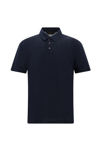 Regular Fit Keten Polo Yaka Tişört