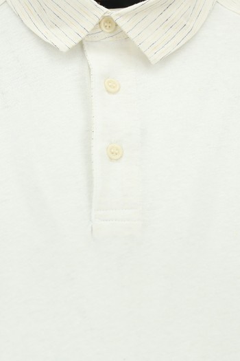 Regular Fit Pamuklu Keten Polo Yaka Tişört
