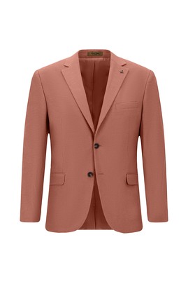 Slim Fit Dar Kesim Keten Karışımlı Ceket