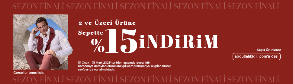 Abdullah Kiğılı 2 ve Üzeri Ürüne Sepette %15 İndirim